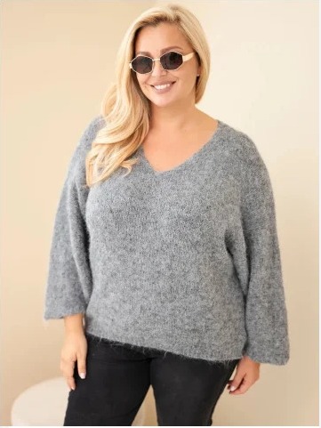 Dámsky sveter Plus Size s...