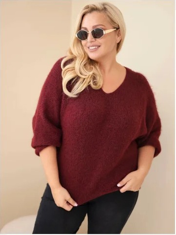 Dámsky sveter Plus Size s...
