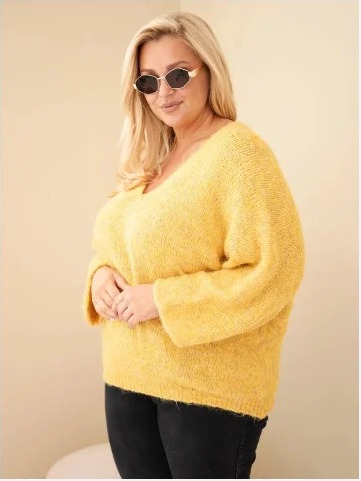 Dámsky plus size sveter s...