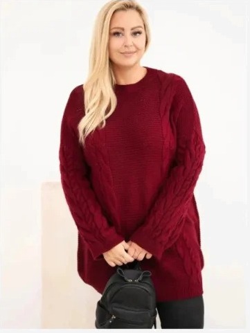 Dámsky sveter Plus Size s...