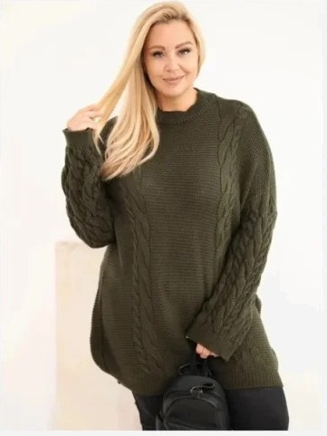 Dámsky sveter Plus Size s...