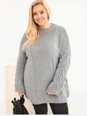 Dámsky sveter Plus Size s...