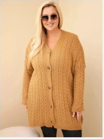 Dámsky kardigán Plus Size s...