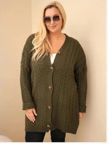 Dámsky kardigán Plus Size s...