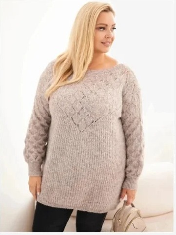 Dámsky sveter Plus Size z...