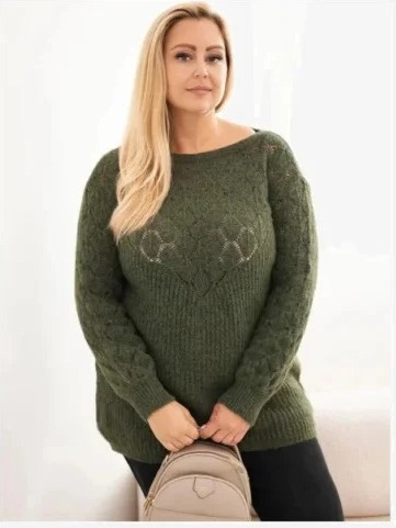 Dámsky sveter Plus Size z...