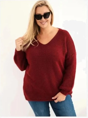 Dámsky sveter Plus Size z...