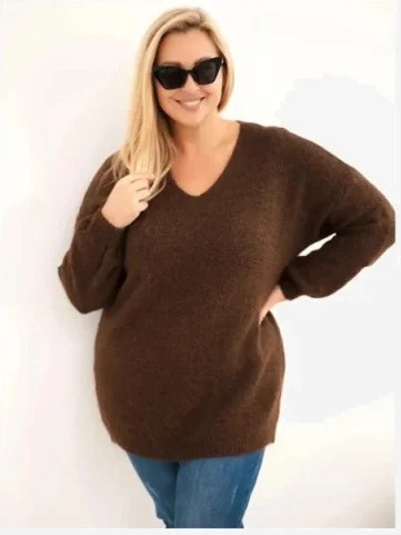 Dámsky sveter Plus Size s...