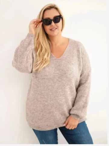 Dámsky sveter Plus Size s...