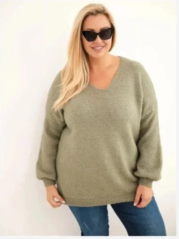 Dámsky sveter Plus Size s...