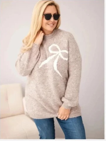 Dámsky sveter Plus Size s...