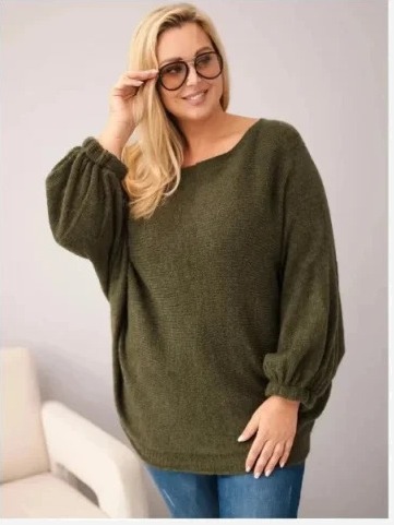 Dámsky plus size sveter s...