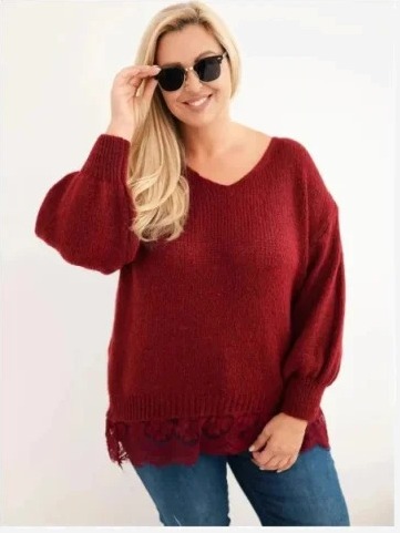 Dámsky sveter Plus Size s...