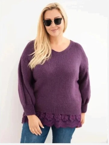 Dámsky sveter Plus Size s...