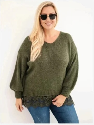 Dámsky sveter Plus Size s...