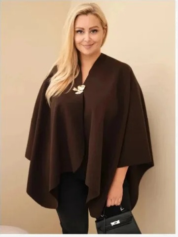 Dámske pončo Plus Size s...