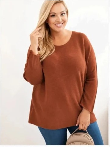 Dámsky sveter plus size s...