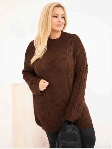 Dámsky sveter Plus Size s...