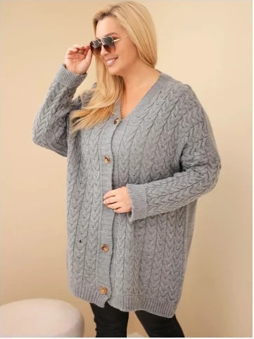 Dámsky kardigán Plus Size s...