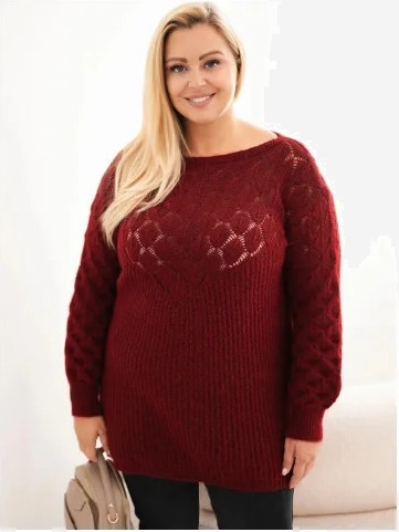 Dámsky sveter Plus Size z...