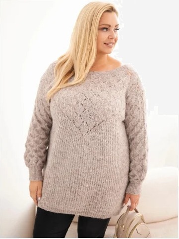 Dámsky sveter Plus Size z...