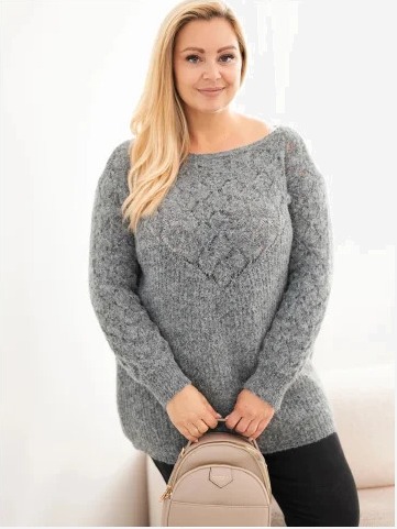 Dámsky sveter Plus Size z...