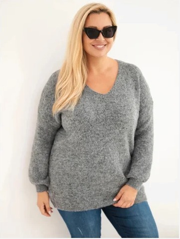 Dámsky sveter Plus Size s...