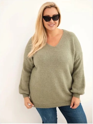 Dámsky sveter Plus Size s...