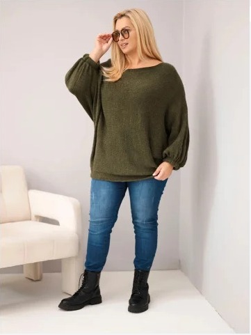 Dámsky plus size sveter s...