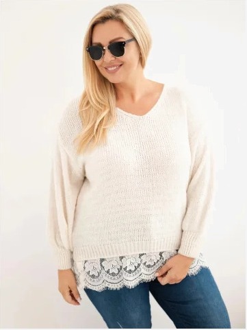 Dámsky sveter Plus Size s...