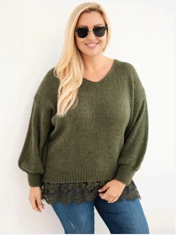 Dámsky sveter Plus Size s...
