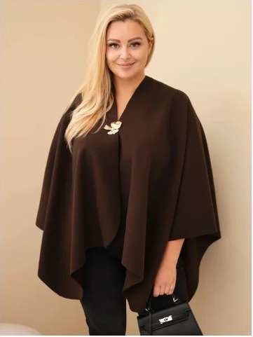 Dámske pončo Plus Size s...