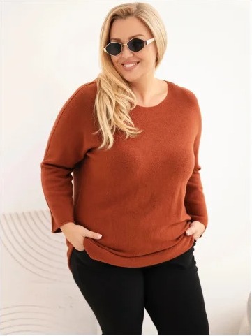Dámsky sveter plus size s...
