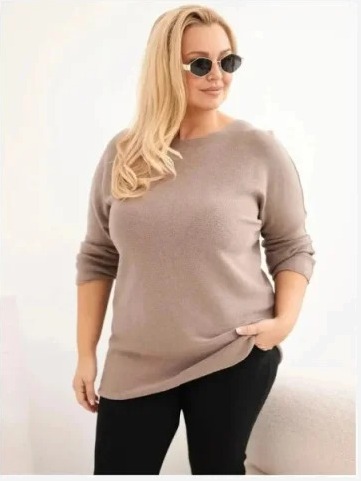 Dámsky sveter plus size s...
