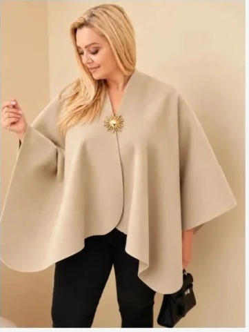 Dámske pončo plus size s...