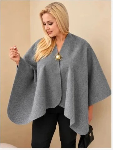 Dámske pončo plus size s...