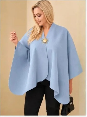 Dámske pončo plus size s...