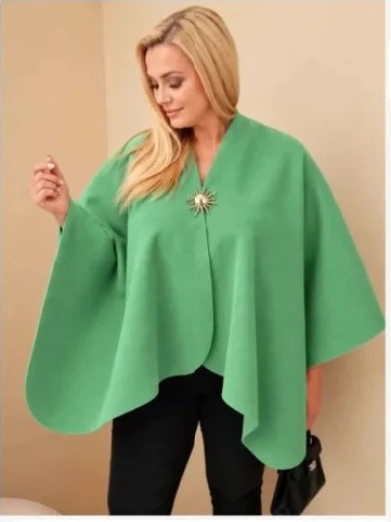 Dámske pončo plus size s...