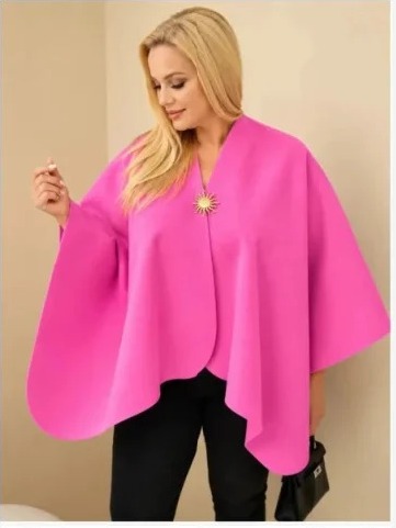 Dámske pončo plus size s...