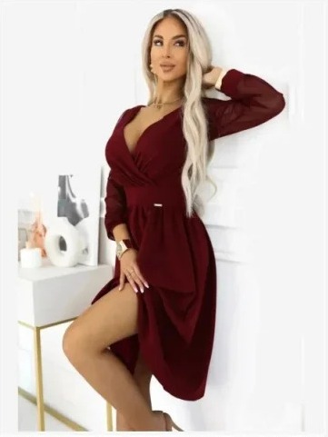 657-3 Elegantné midi šaty s...