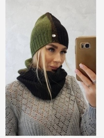 dámsky set P103 čierna+khaki