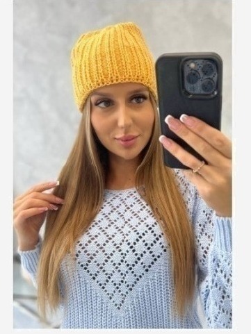Dámska čiapka Rebeka K345 horčica
