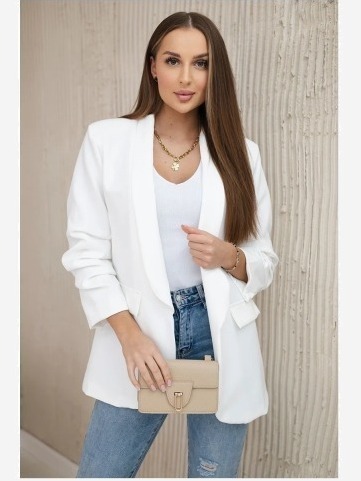 Elegantné sako biela