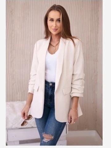 Elegantné sako svetlo béžová