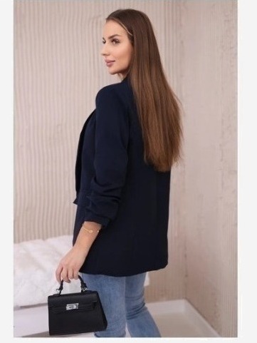 Elegantné sako námornícka modrá