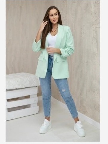 Elegantné sako ľahká mäta