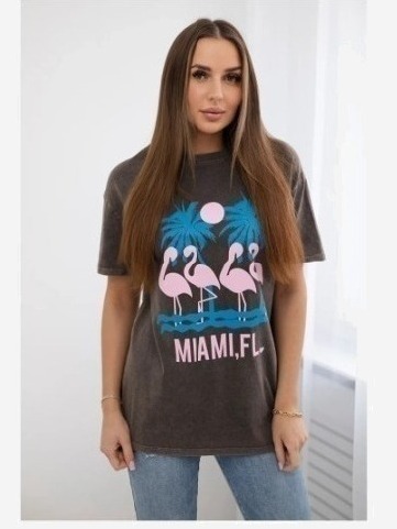 tričko Miami hnedý