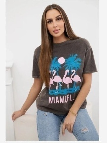 tričko Miami hnedý