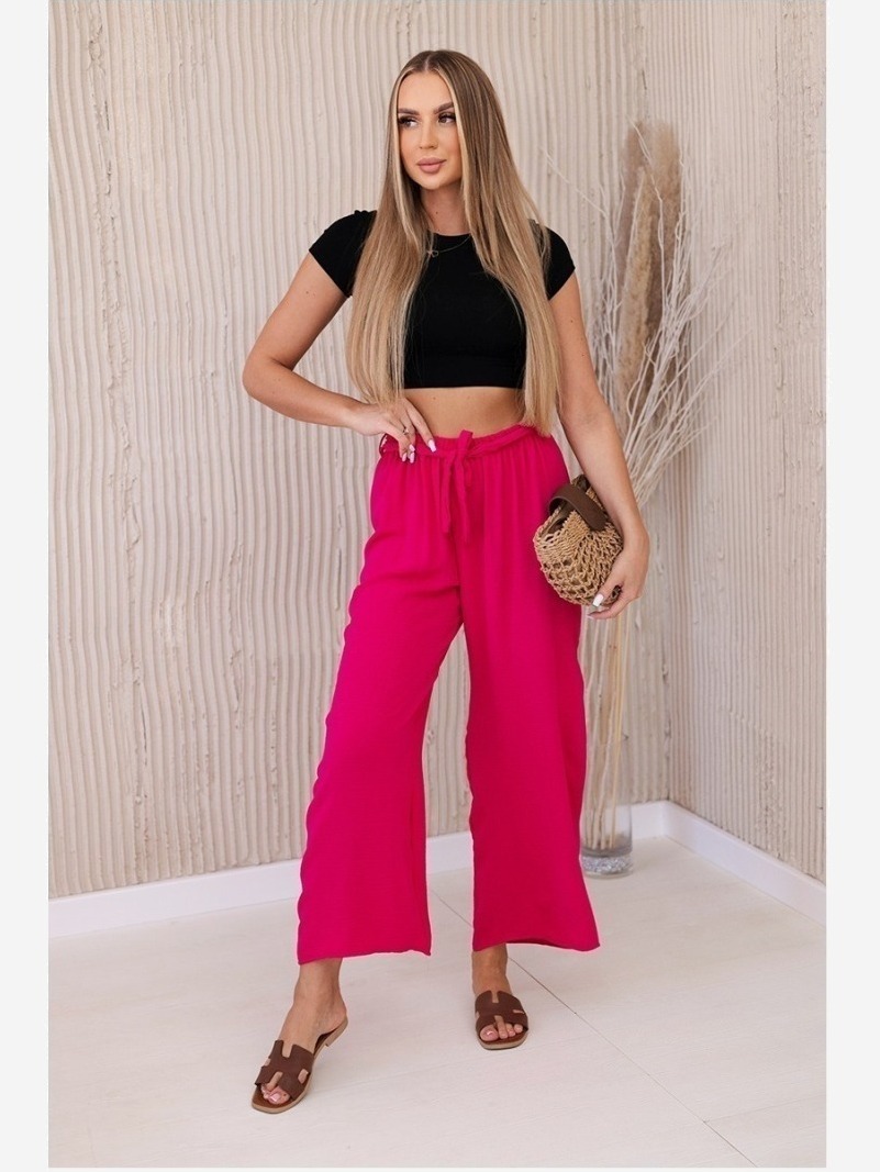 Nohavice s vysokým pásom fuchsia