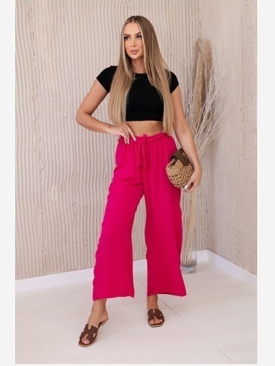 Nohavice s vysokým pásom fuchsia